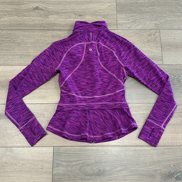 LULULEMON Diamond Jacquard Space Dye Purple Pink Hustle In Your Bustle Jacket 4 - Picture 3 of 16